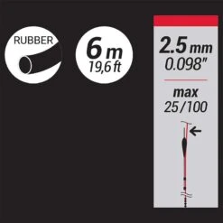 ELASTIQUE PLEIN 2,5 MM 6M 8 ELASTIQUE PLEIN 2,5 MM 6M -Pêche Boutique elastique plein 25 mm 6m 2