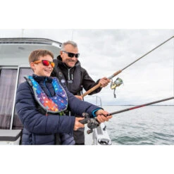 PLASTIMO GILET AUTOMATIQUE EVO JUNIOR BLEU - HARNAIS + SOUS CUTALE -Pêche Boutique gilet automatique evo junior bleu harnais sous cutale 3