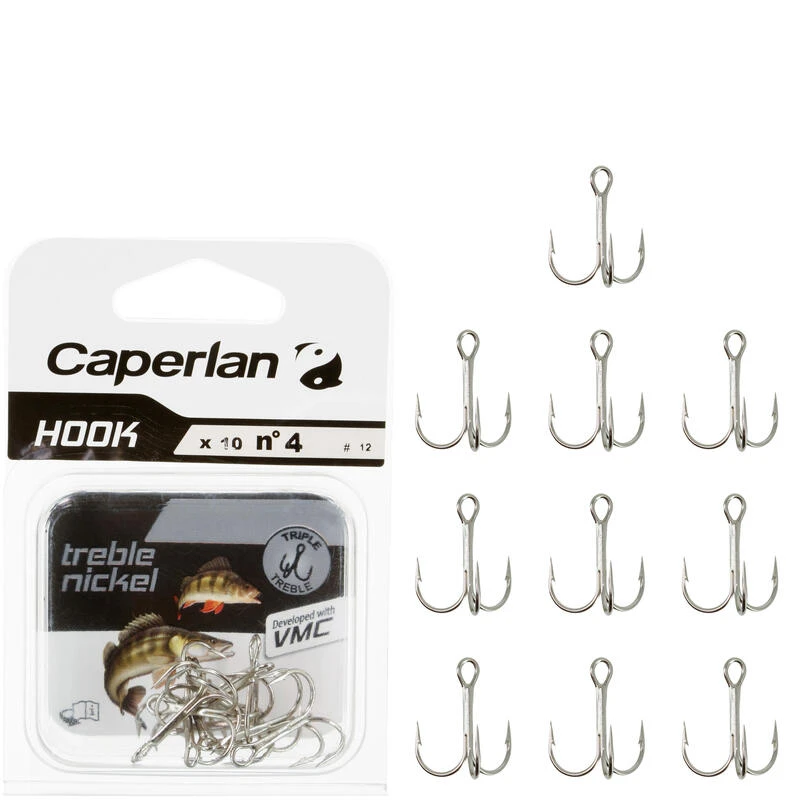 HAMEÇON TRIPLE PÊCHE HOOK TRIPLE NICKEL 3 HAMEÇON TRIPLE PÊCHE HOOK TRIPLE NICKEL