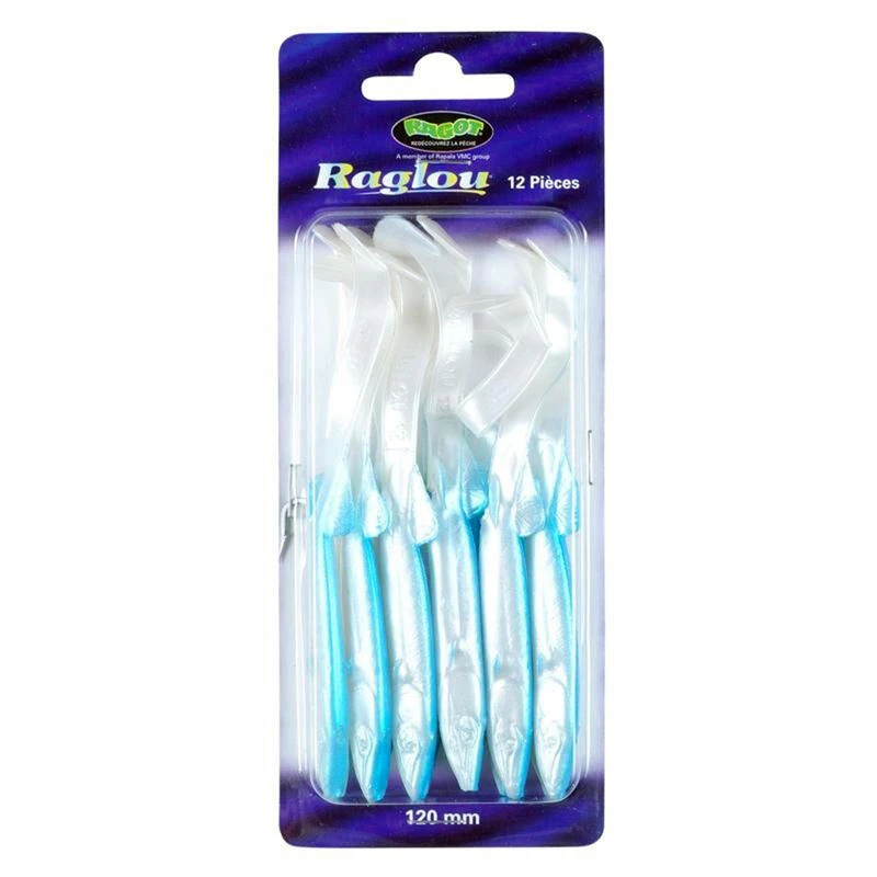 Leurre Raglou 12cm Pearl Bleu X12 Pêche En Mer 3 Leurre Raglou 12cm Pearl Bleu X12 Pêche En Mer