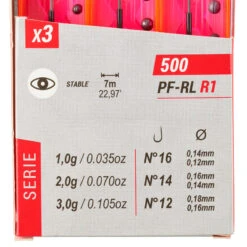 LOT DE 3 LIGNES MONTEES POUR LA PECHE AU COUP EN RIVIERE PF-RL500 R1 1g 2g 3g -Pêche Boutique lot de 3 lignes montees pour la peche au coup en riviere pf rl500 r1 1g 2g 3g 1