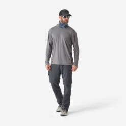 Tee-shirt De Pêche Anti-UV 500 Gris -Pêche Boutique tee shirt de peche anti uv 500 gris 3