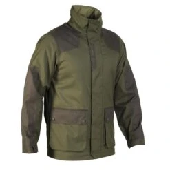 VESTE CHASSE Imperméable VERTE 500