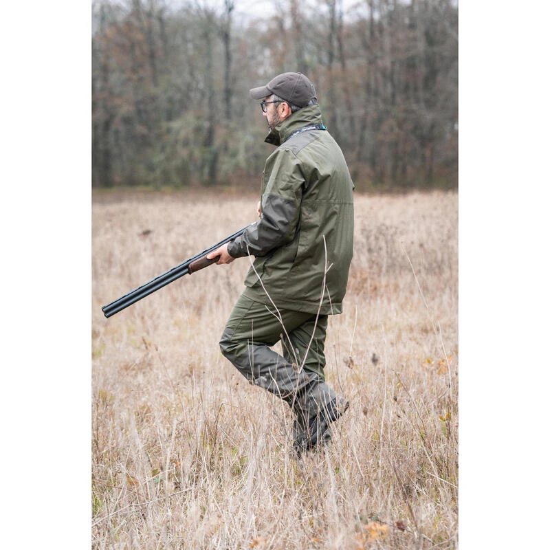 VESTE CHASSE Imperméable VERTE 500 6 VESTE CHASSE Imperméable VERTE 500 – Image 4